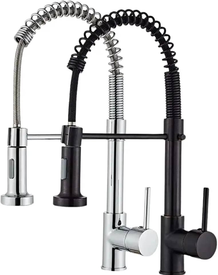 Torneira Gourmet Para Cozinha Água Fria Bancada e Parede Flexível Luxo Premiun (Bancada, Preto)