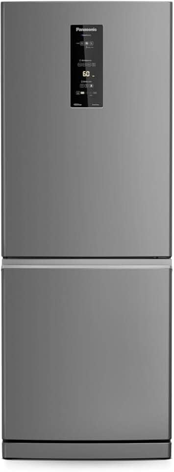 Geladeira Panasonic BB64 Aço Escovado Inverse Frost Free 460L Inverter A+++ - NR-BB64PV1X 220V