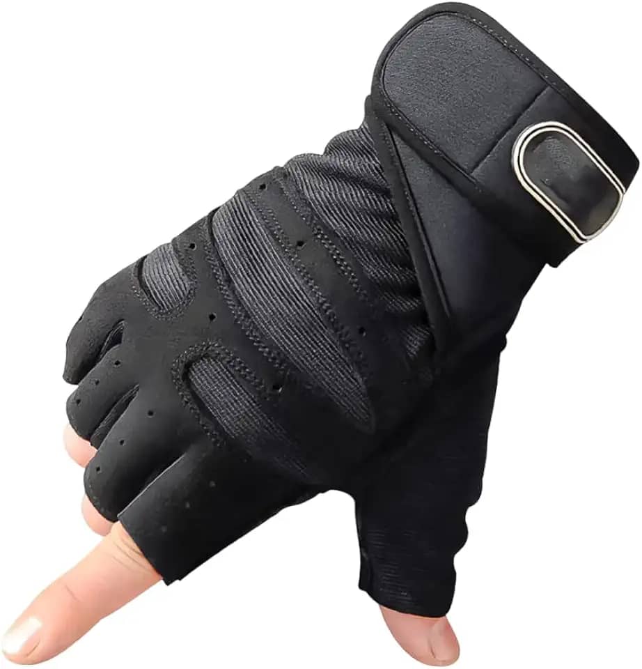 Par de Luvas de Academia para Musculação Meio Dedo Luva Fitness Treino Esporte Atividades Exercicios Ginastica