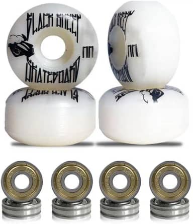 Roda para Skate Black Sheep 51mm Branca Dureza 90a com Rolamentos ABEC-5