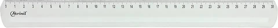 Régua de 30 cm cristal