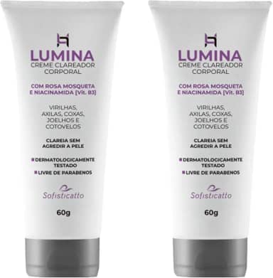 Kit 2 Clareador de Virilha Axila Cotovelo Joelho Corpo Todo - Sofisticatto - Creme Clareador - Iluminando - Whole Body - Unisex