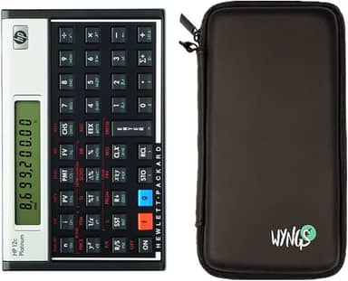 Calculadora financeira HP 12C Platinum + capa protetora WYNGS preta