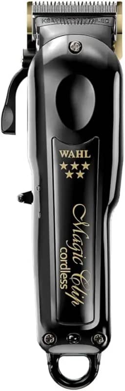 WAHL Máquina de Corte Magic Clip Cordless Black & Gold 5-Star Series - 6500 RPM, Cortador Profissional de Cabelos, Design Ergonômico, Bateria Recarregável, Alta Potência e Precisão