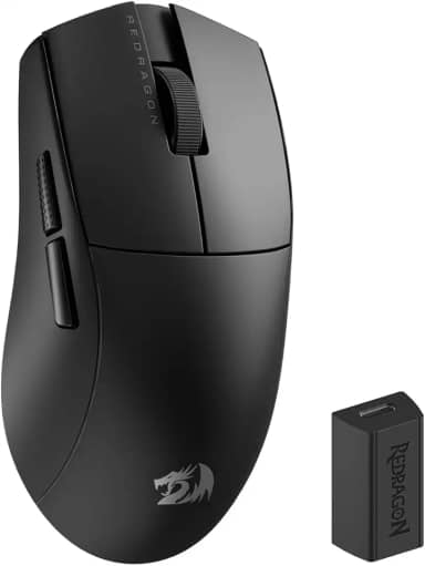Mouse com fio Redragon King 4K Pro (USB, cabo 1,8 m, 4K, 16.000 DPI, 7 botões, iluminação RGB, ergonômico)