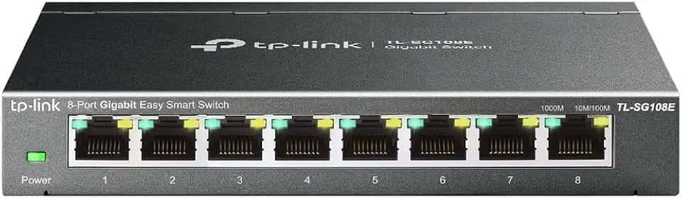 Switch TP-Link TL-SG108E, Gigabit, Easy Smart, 8 Portas