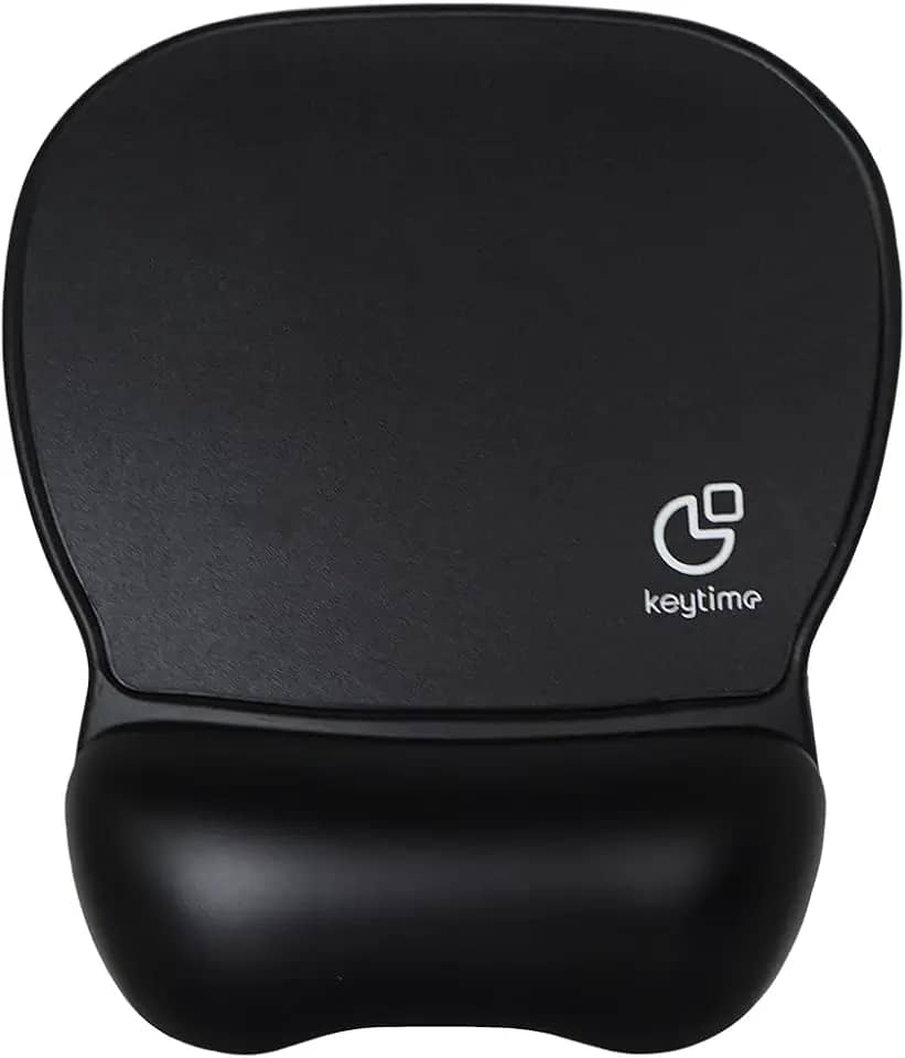 Mouse Pad Keytime SurfacePro Tecido com Apoio de Pulso em Gel Preto 240 x 210 mm KYT00018