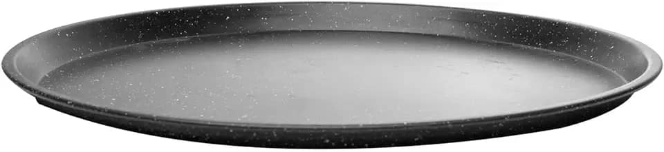 LYOR - Assadeira Redonda Antiaderente de Aço Carbono Granilite 32cm x 2cm - Cor Preto