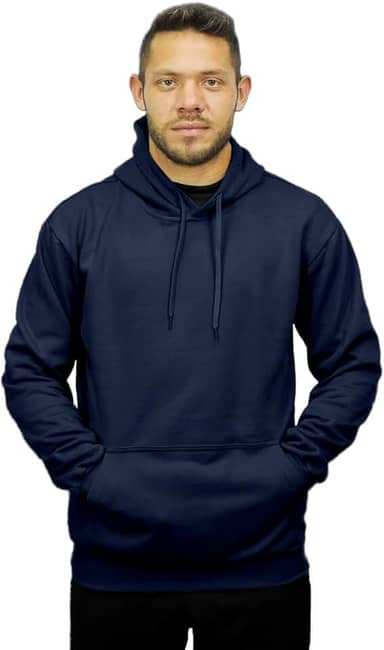 Blusa De Frio Moletom Bolso Canguru Com Capuz Liso Opice