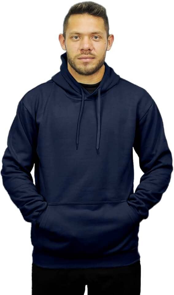 Blusa De Frio Moletom Bolso Canguru Com Capuz Liso Opice