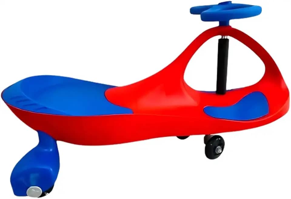 Carrinho Ginga Car Infantil Com Led Triciclo Rolimã Azul Vermelho