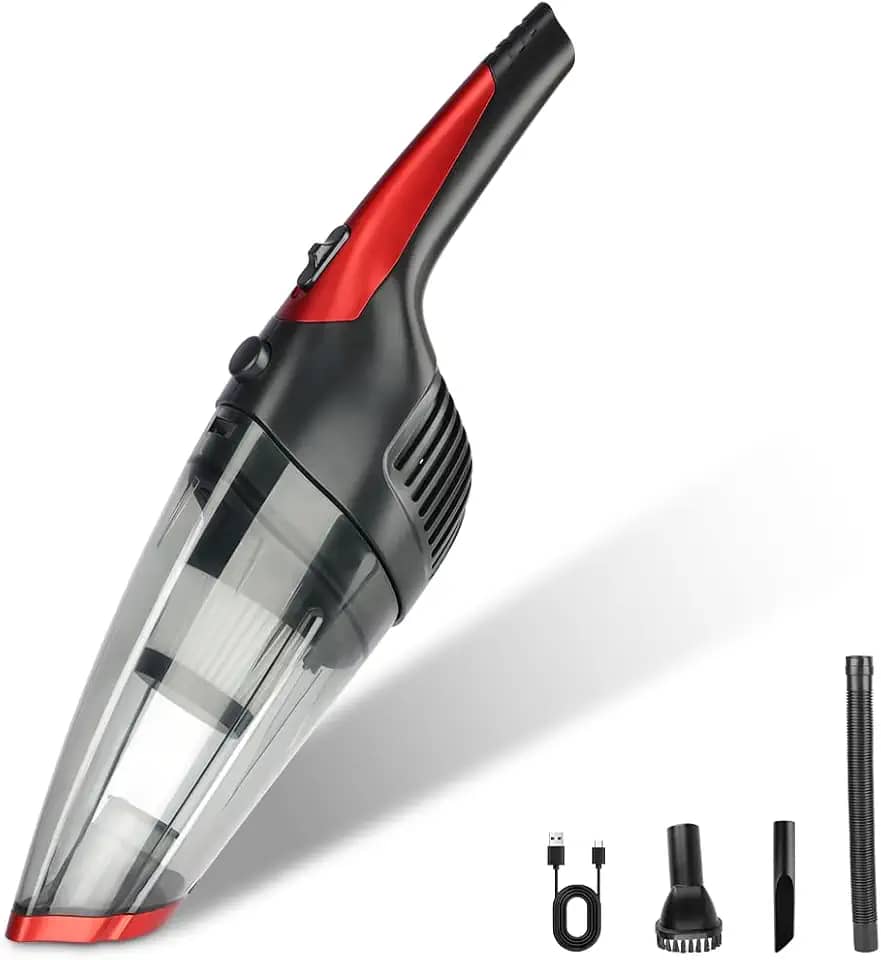 Aspirador Portatil Sem Fio, Aspirador de Pó Automotivo, Aspirador Automotivo, Aspirador Portatil Automotivo, Mini Aspirador Portatil, Portátil Sem Fio, 3 Tipos de Bicos