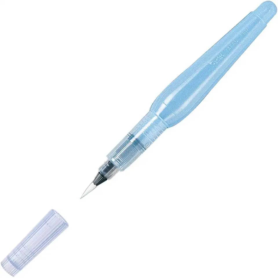 Pincel Aquash Brush Com Reservatório De Água Pentel Ponta Fina Transparente