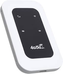 Cffuvros Portátil 4G/5G Wifi Hotspot Device de 300 Mbps Hotspot Móvel de Alta Velocidade para Viagens, Suporta 10 Dispositivos, Slot para Cartão SIM, Plug & Play Wi Fi Portátil Rot