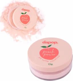 Pó Solto Finalizador Maquiagem Ultrafino Pêssego Dapop Tom Do Primer Translúcido