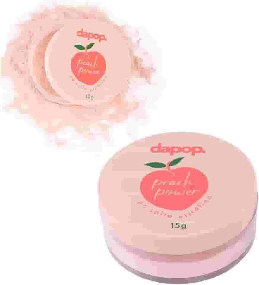 Pó Solto Finalizador Maquiagem Ultrafino Pêssego Dapop Tom Do Primer Translúcido