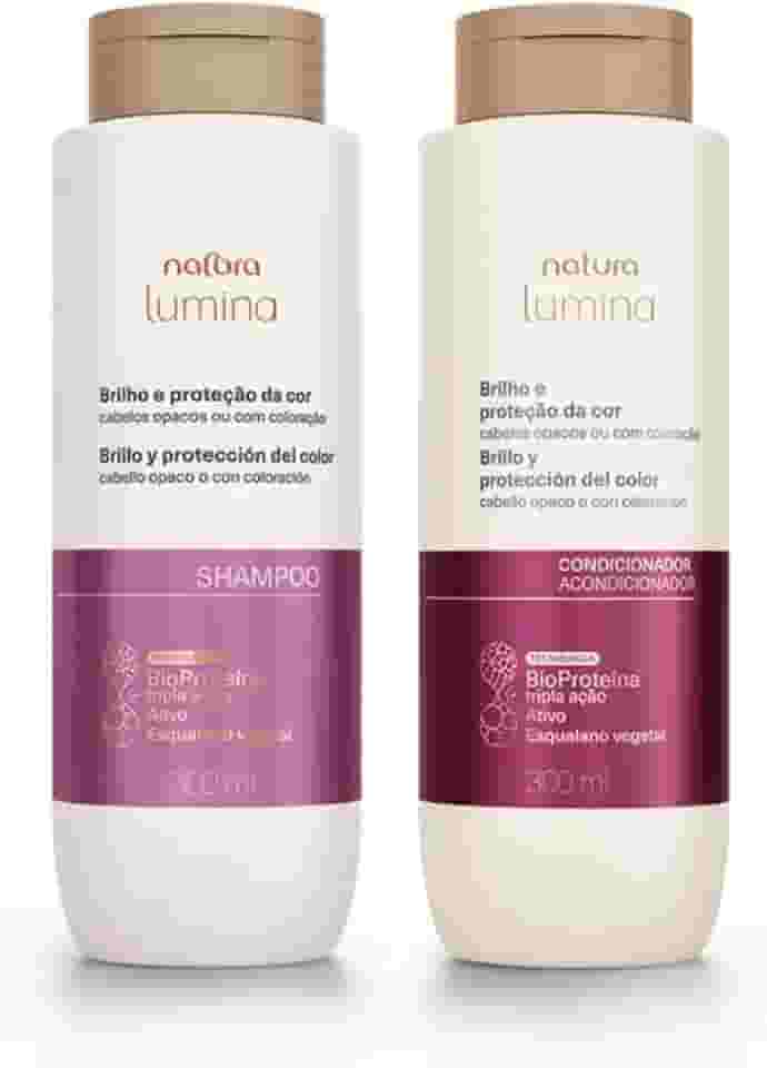 Lumina Shampoo e Condicionador Brilho e Proteção da Cor, 300ml, para Cabelos Opacos ou com Coloração