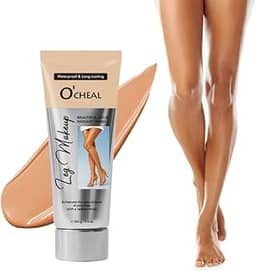 O'CHEAL Creme de maquiagem impermeável para pernas, cobertura de tatuagem sem transferência e corretivo para cicatrizes, base corporal de longa duração para pele impecável, cobertura de varizes nas