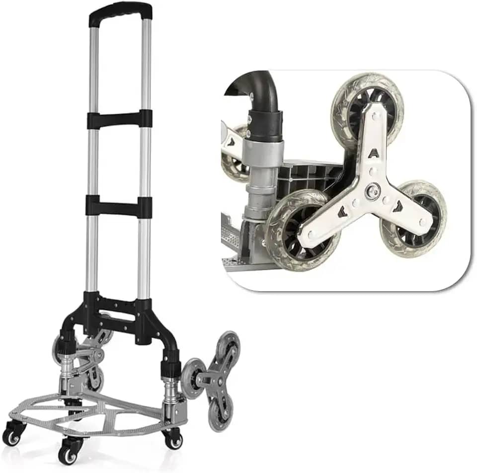 Carrinho de Carga Sobe Escada Dobrável Multifuncional Até 70kg