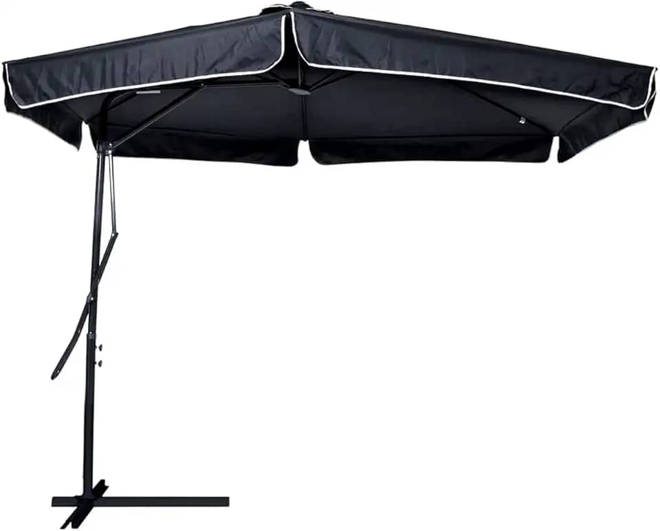 Ombrelone Lateral 3m Suspenso Regulável Alavanca Oslo Preto 820700 Bel