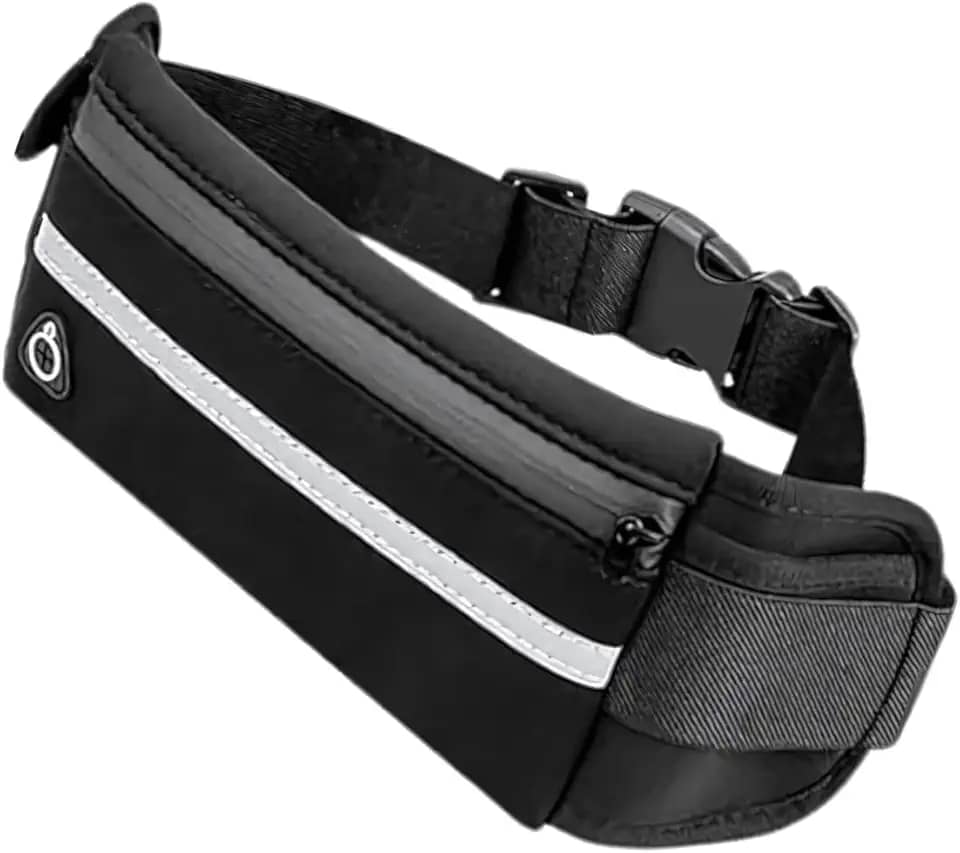 Pochete Slim Fitness Corrida Academia Porta Celular Bike Preta para Corrida de Trilha e Acampamento Masculina Feminina Impermeável Esportiva By AUDIOVOICER