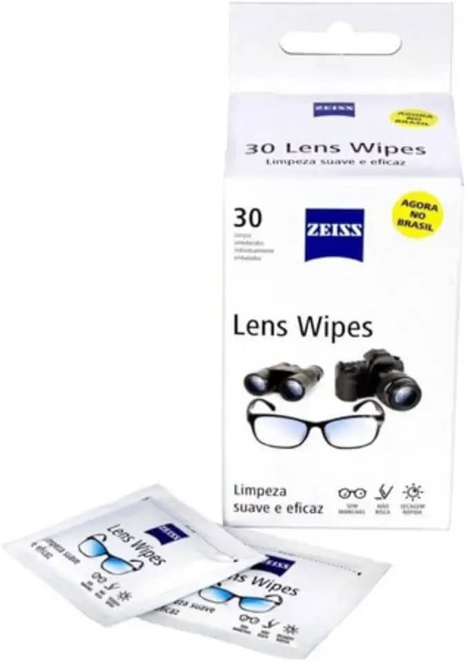 Zeiss Lens Wipes - Lenços para limpeza de lentes e telas digitais (30)