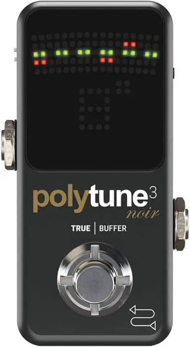 TC Electronic POLYTUNE 3 NOIR Tiny Polyphonic Tuner with Multiple Tuning Modes and Built-In BONAFIDE BUFFER