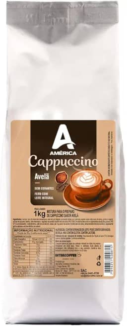 América Cappuccino Em Pó Avelã 1 Kg
