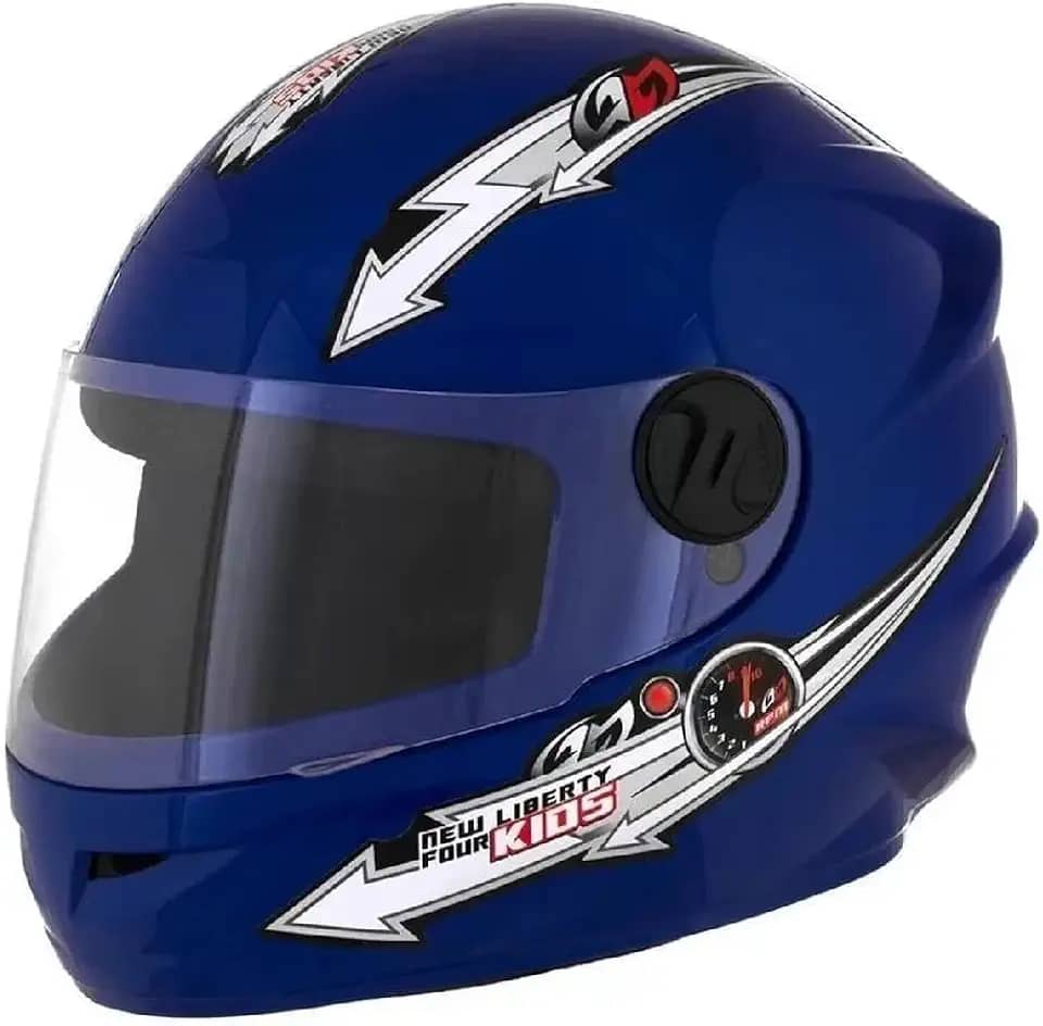 Pro Tork Capacete Moto Liberty Four Kids, Azul, Tam. 54