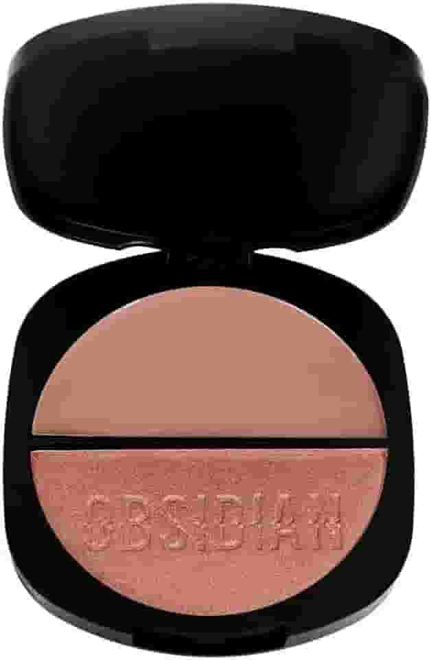 Blush Duo Gemini Obsidian Ruby Rose - Texturas Cremosa e Compacta, Acabamento Versátil e Natural, Longa Duração, 4,7g (OG5)