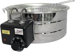 Fritadeira Elétrica Inox Redonda Tacho 5 Litros BONI 110 V