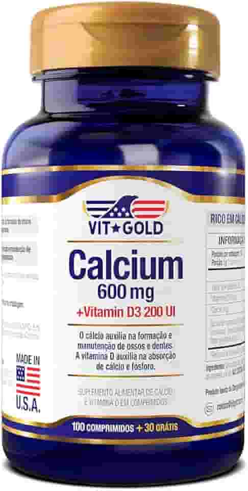 Calcium 600mg + Vit. D3 c/ 100 comprimidos + 30