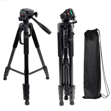 Tripe Profissional Semi-Hidraulica Para Cameras E Celulares Ideal Para Estabilizar Videos E Fotos - Com Tres Monopes Com Trava Barganha Mix (150cm)