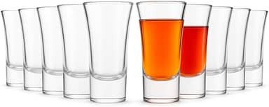 Kit 12 Copos de Shot em Vidro, 60ml Base Grossa Transparente Cacha�a Tequila e Licor