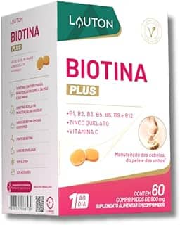 Biotina Plus - (45mcg) - 60 Cápsulas - Lauton Nutrition - 1 Pote