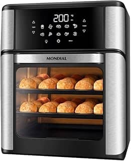 Fritadeira Air Fryer Forno Oven 12L, Mondial, Preto/Inox, 2000W, 110V - AFON-12L-BI