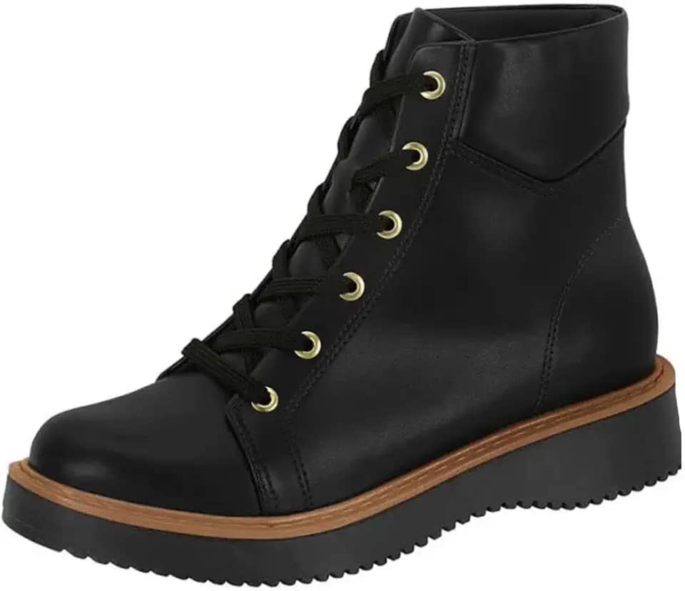 Bota Coturno Feminina Moleca 5339.204 Preta