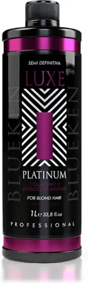Blueken Luxe Platinum - Escova Semi Definitiva Cabelo Loiro Extrato de Mirtilo 1L