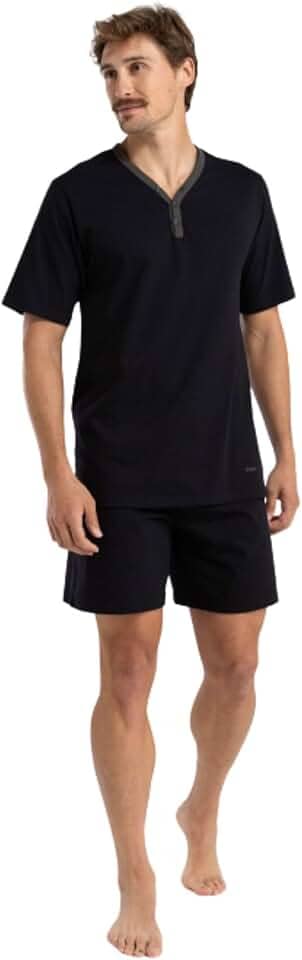 Pijama Americano Curto Masculino de Algodão Respirável Mash Gola V