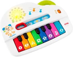 Aprender e Brincar Piano Cachorrinho Fisher Price, Mattel, Branco
