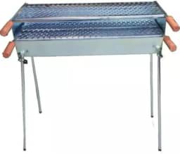 Churrasqueira Espetinho Dupla Galvanizada Desmontavel Carvão casa empresa churrasco espeto