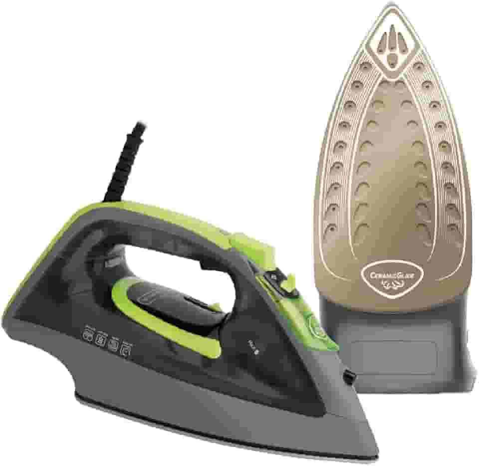 Ferro a Vapor Arno Smartgliss com Base Cerâmica, Tecnologia Smart, Desligamento Automático e Modo Economia de Energia, 1520W, Verde e Cinza, FSC1 110V