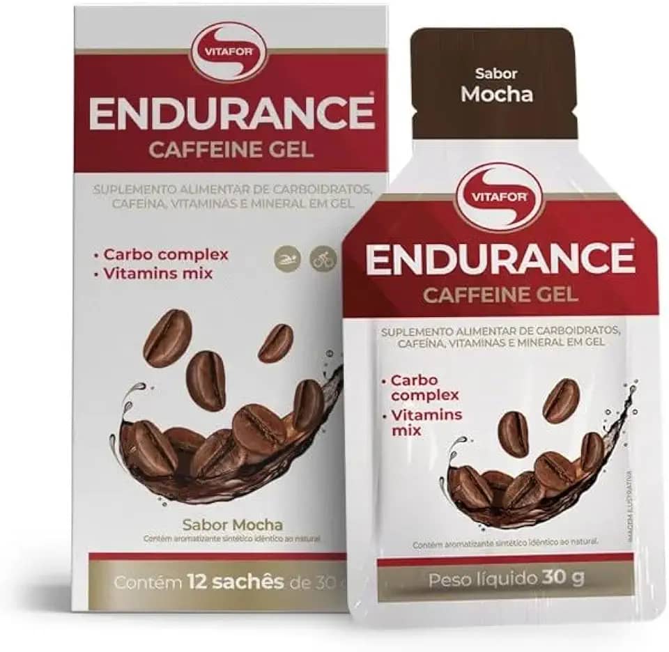 Endurance Energy Gel Mocha Caixa 12 Saches 30g Vitafor