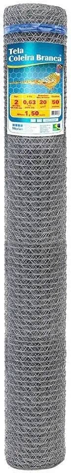 Tela metálica para galinheiro fio 22 BWG x 1,8 m rolo com 50 metros - Morlan