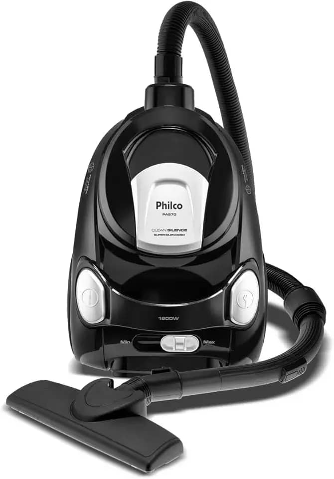 Aspirador de Pó Philco 1800W 2,2L Super Silencioso com Filtro Hepa PAS70 Preto 127V