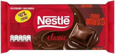 CHOCOLATE NESTLÉ CLASSIC MEIO AMARGO 90g