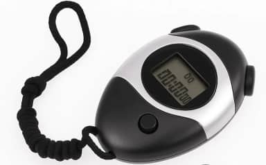 Cronômetro Digital Profissional Display LCD Para diversos tipos de esportes Preto e Prata