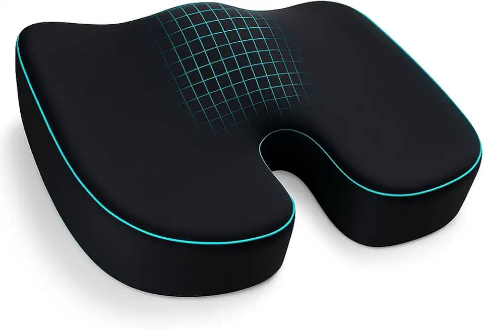 Almofada Ortopédica Ergonômica para Cóccix e Nervo Ciático | Assento com Alívio de Pressão, Conforto Diário e Capa Removível