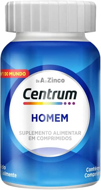 Centrum Homem Multivitaminico Diário com Magnésio, Vitamina D e Vitamina B12, 60 Comprimidos
