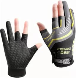 Luva Três Dedos Antiderrapante Uv Esporte Pesca Profissional
